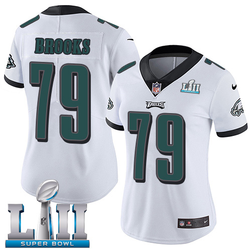 Nike Eagles #79 Brandon Brooks White Super Bowl LII Women's Stitched NFL Vapor Untouchable Limited Jersey